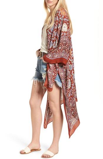 Women's Free People Magic Dance Kimono, Size - Red