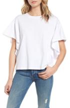 Women's Stateside Ruffle Sleeve Sweatshirt - White