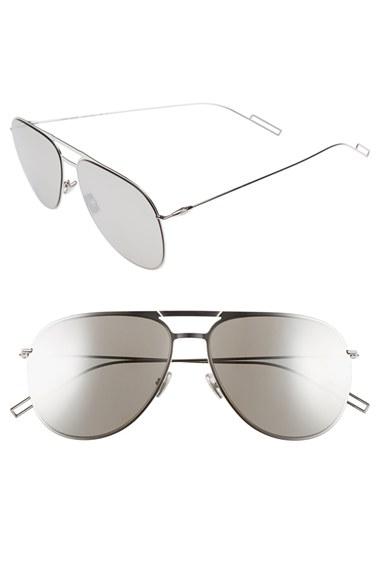 Men's Dior Homme 59mm Aviator Sunglasses - Palladium