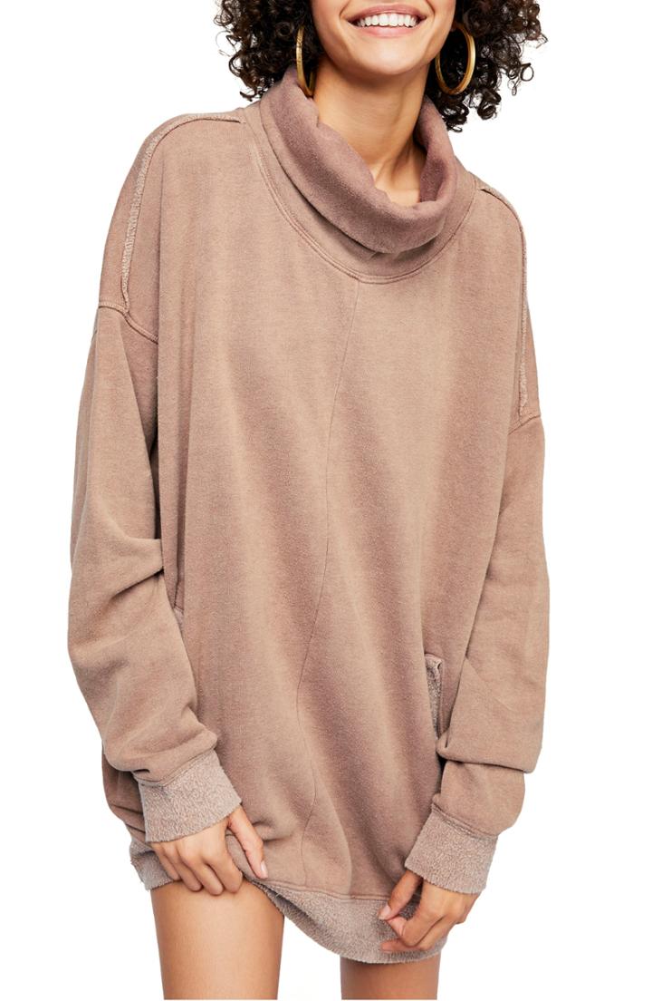 Women's Free People Too Easy Turtleneck - Brown