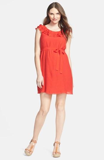 Women's Maternal America Ruffled Maternity Dress