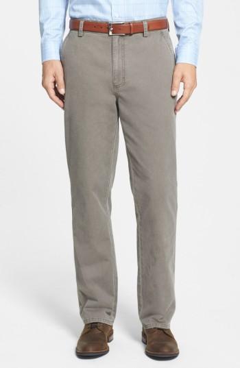 Men's Cutter & Buck Curtis Flat Front Five-pocket Cotton Twill Pants X 30 - Brown