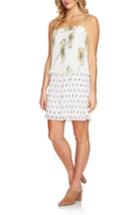 Women's 1.state Mixed Print Pleated Shift Dress - White