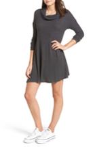 Women's Bp. Rib Knit Cowl Neck Dress, Size - Grey