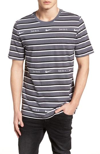 Men's Nike Sb Just Do It Stripe T-shirt - White