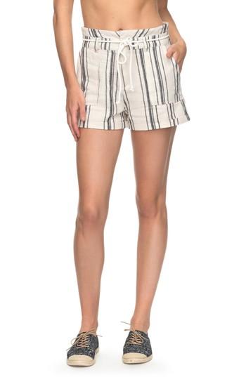 Women's Roxy San Salvador Stripe Shorts - White