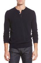 Men's Bonobos Cashmere Henley Sweater, Size - Blue