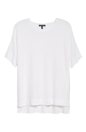 Women's Eileen Fisher Round Neck Top - White