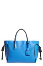 Longchamp 'medium Penelope Fantasie' Leather Tote - Blue