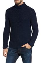 Men's Nordstrom Men's Shop Chunky Turtleneck Sweater - Blue