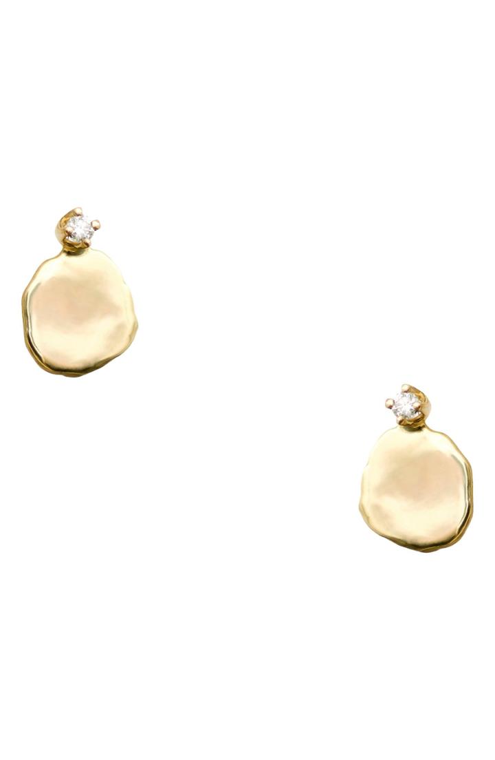 Women's Wwake Medium Disc Stud Earrings