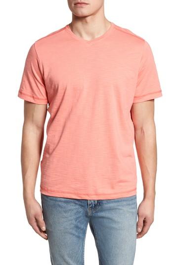 Men's Tommy Bahama Portside Palms V-neck T-shirt, Size - Pink