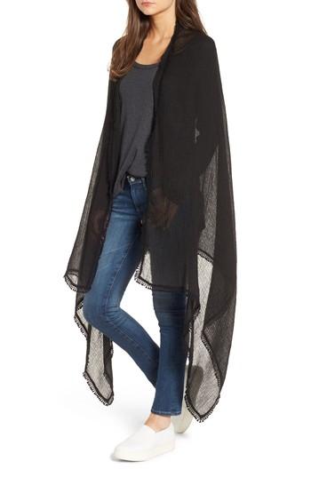 Women's Treasure & Bond Tassel Wrap, Size - Black