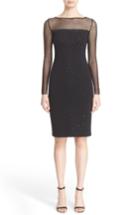 Women's St. John Collection Sequin Embellished Shimmer Milano Knit Dress - Black