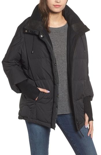 Women's Nvlt Knit Trim Down & Feather Fill Jacket - Black