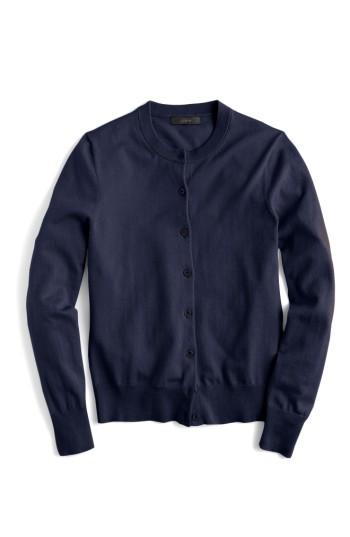 Women's J.crew Jackie Cotton Blend Cardigan, Size - Blue