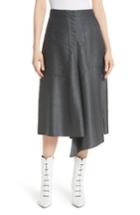 Women's Tibi Asymmetrical Drape Skirt - Grey