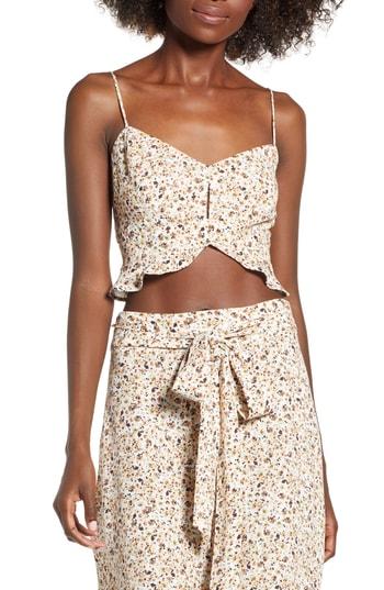 Women's Afrm Paris Keyhole Top - Beige