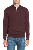Men's Nordstrom Men's Shop Half Zip Cotton & Cashmere Pullover, Size - Red