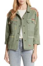 Women's The Great. The Sergeant Embroidered Jacket - Green