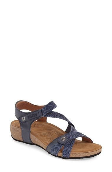 Women's Taos 'trulie' Wedge Sandal Eu - Blue