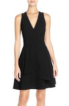 Women's Adelyn Rae Asymmetrical Crepe Fit & Flare Dress