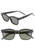 Women's Le Specs Alpha Basic 53mm Rectangular Sunglasses - Matte Black