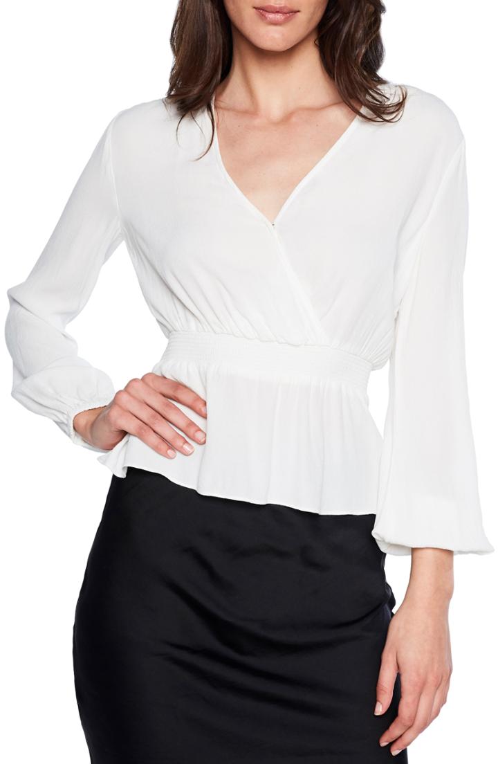Women's Bardot Shirred Blouse - White