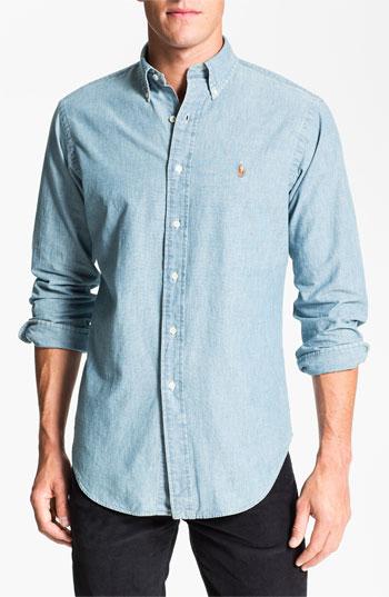 Polo Ralph Lauren Classic Fit Chambray Sport Shirt Chambray