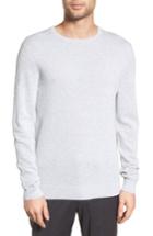 Men's Theory Riland Cotton Long Sleeve T-shirt - Grey