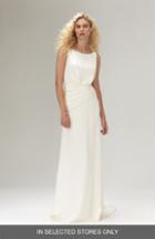Women's Savannah Miller Amadine Silk Open Back Wedding Dress, Size In Store Only - Ivory