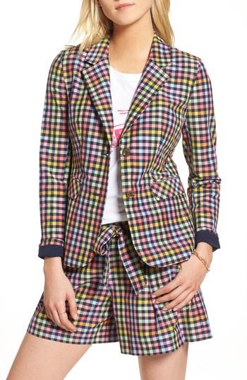 Women's 1901 Check Poplin Blazer - Blue