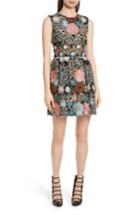 Women's Red Valentino Floral Embroidered Crepe Sable Dress Us / 38 It - Pink