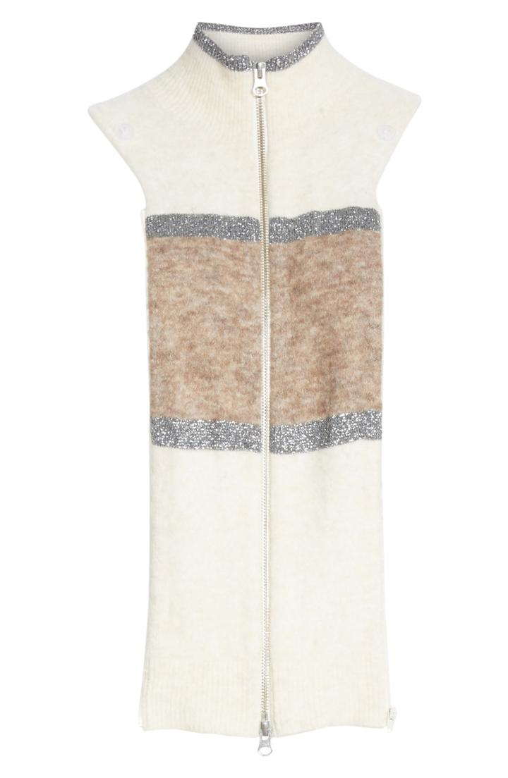 Women's Veronica Beard Mackay Metallic Stripe Dickey