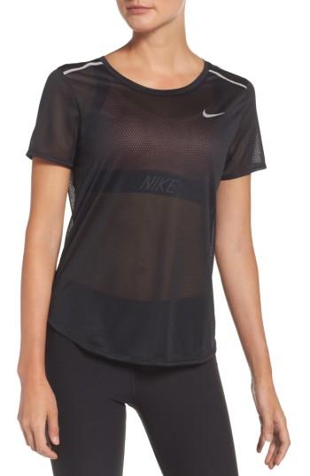 Women's Nike Breathe Running Tee - Black