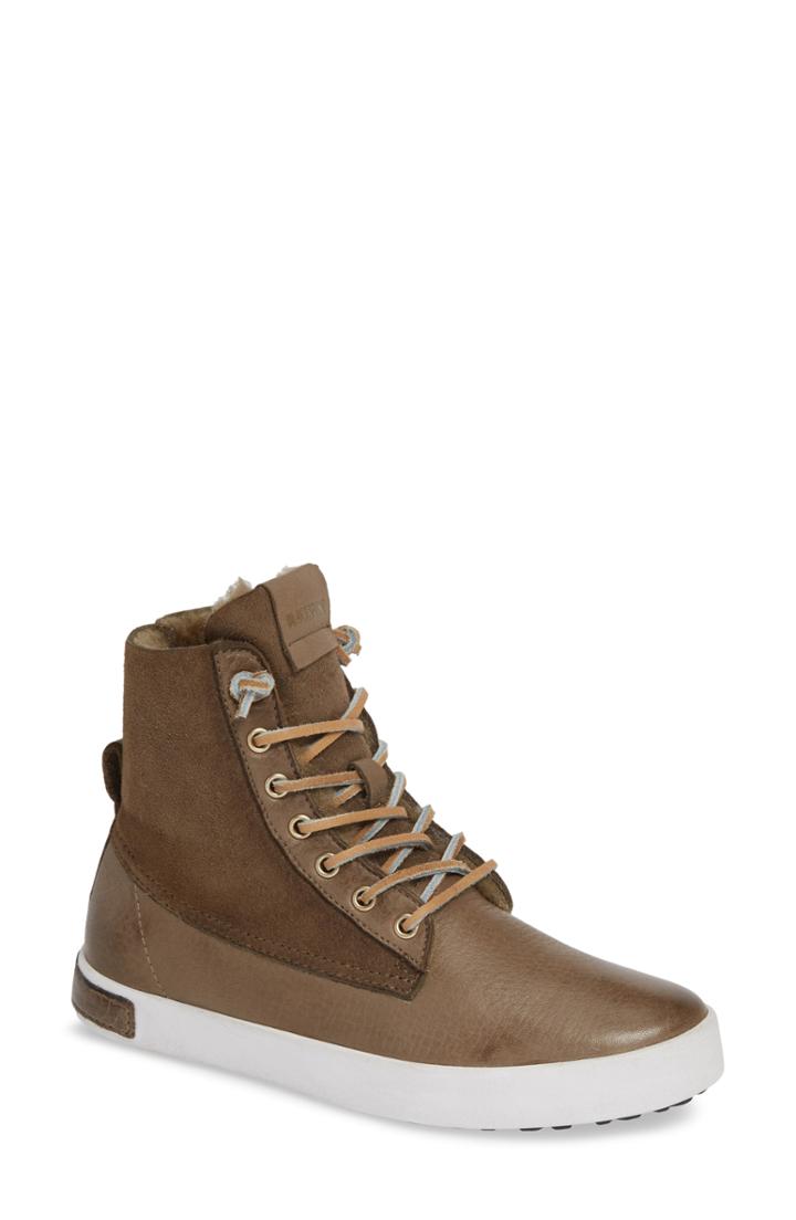 Women's Blackstone Ql46 Genuine Shearling Lined Sneaker Boot Us / 38eu - Green