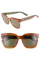Women's Gucci 54mm Sunglasses - Blonde Havana/ Green