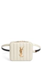 Saint Laurent Vicky Lambskin Leather Belt Bag - Ivory
