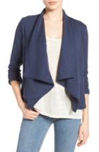 Women's Caslon Knit Drape Front Jacket - Blue