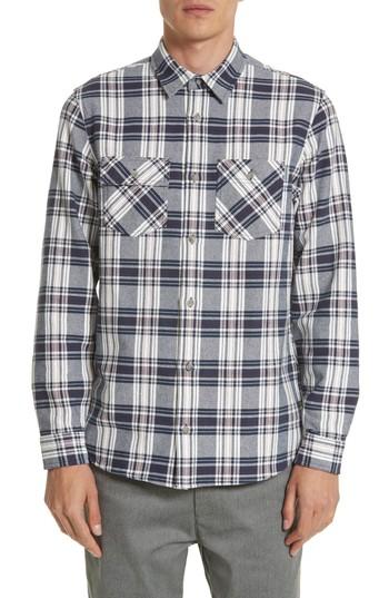 Men's Carhartt Work In Progress Twill Flannel Shirt, Size - White