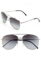 Women's Burberry 57mm Retro Sunglasses - Silver/ Grey Gradient Polar