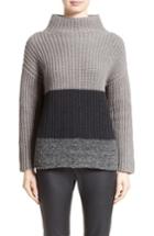 Women's Fabiana Filippi Ribbed Colorblock Sweater Us / 40 It - Grey
