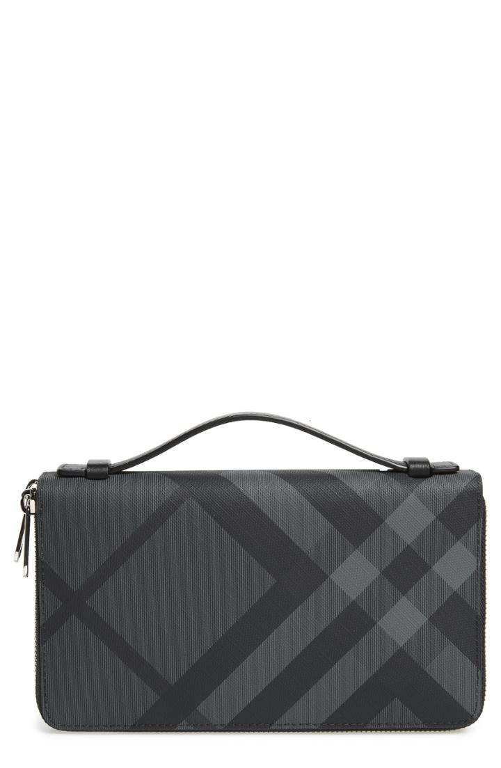 Men's Burberry Reeves Zip Wallet - Black
