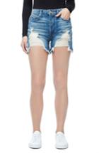 Women's Good American Bombshell High Waist Cutoff Denim Shorts - Blue