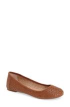 Women's Lucky Brand Eaden 2 Perforated Flat .5 M - Brown