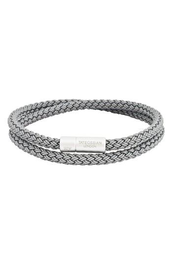 Men's Tateossian Rubber Cable Wrap Bracelet