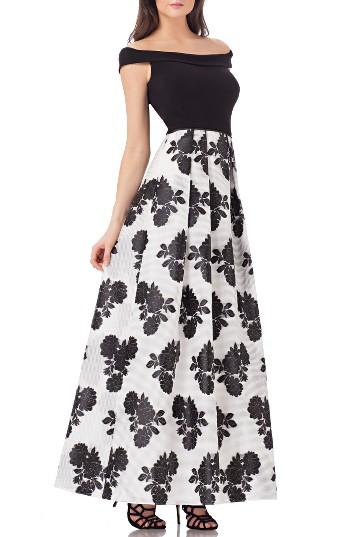 Women's Js Collections Off The Shoulder Gown