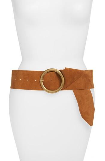 Women's Elise M. Lourdes Faux Suede Belt - Cognac