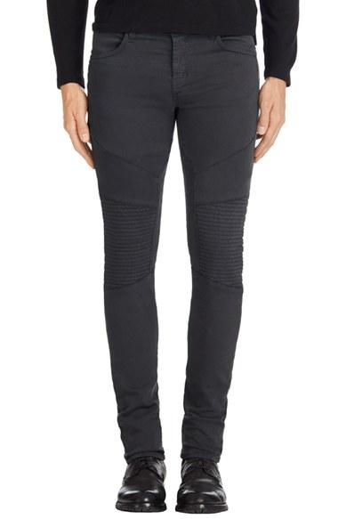 Men's J Brand Bearden Moto Skinny Fit Jeans - Black