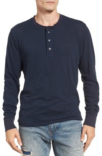 Men's Treasure & Bond Ronan Henley Top, Size - Blue